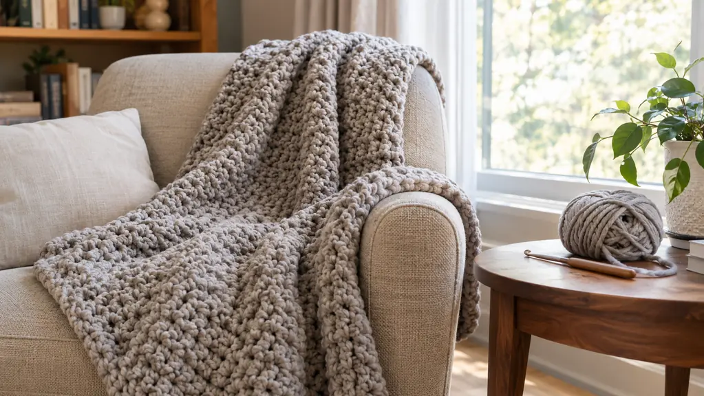 How to Crochet a Chunky Blanket With Bulky Yarn